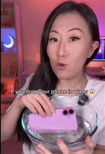 If you drop your phone in water 😱 Try this tip #iphone #iphonetips #phonetips #techtips #tech