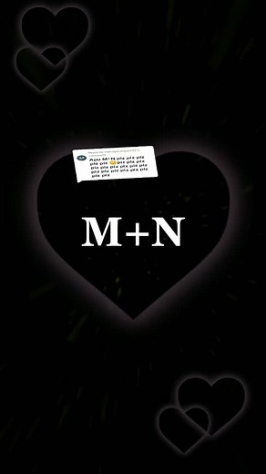 Romantic Neon Hearts Animation with M N Design