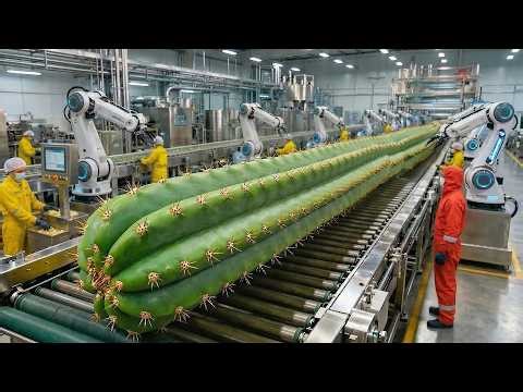 Production Process Of Cactus Stems You've Never Seen | factory automation