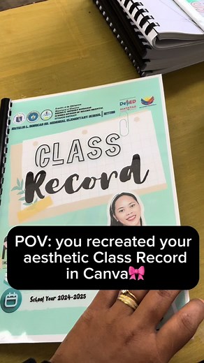 Recreate Your Aesthetic Class Record in Canva, Laminating Film, and Binding Machine