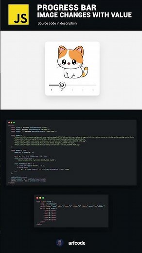Progress Bar & Image Changes With Input Value Using HTML & JavaScript👍