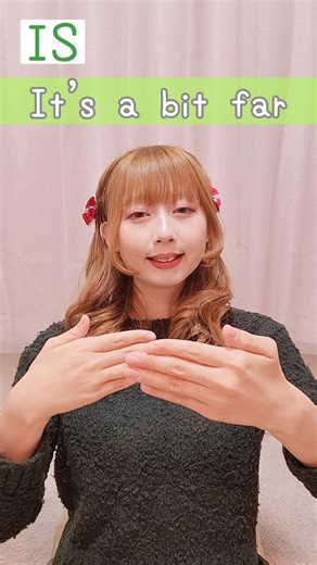 International Sign Language (IS) “It’s a bit far.” Beginner Lesson for Deaf & Hard of Hearing #deaf