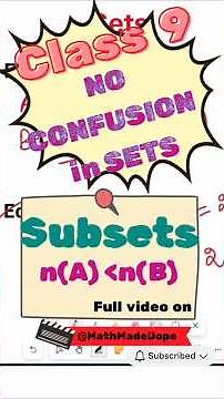 Subsets Explained 🔥 | Class 9 Maths | Sets Made Easy| ‪@MathMadeDope‬