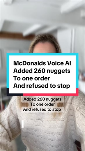 McDonald’s AI drive-thru kept adding Chicken McNuggets until the order hit 260… and wouldn’t stop. That’s funny for the internet, but it’s a real lesson for anyone shipping AI into customer-facing experiences. Lessons learned for deploying AI where customers can see it: \t•\tStress test for the dumbest, most chaotic inputs (because the internet will find them first and film it) \t•\tBuild hard guardrails: quantity caps, confirmation steps, “are you sure?” checks for outliers \t•\tAlways include 