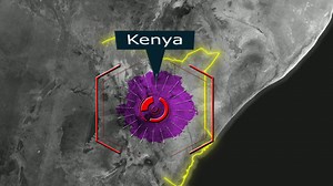 Download Kenya Map - Cyber Attack for free