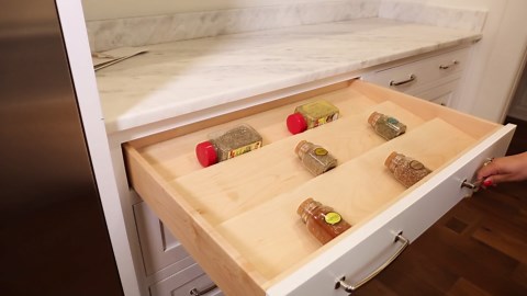 Rev-A-Shelf Double 35 Quart Pull Out Trash Can for Base Kitchen Cabinets, Storage Garage Bin on Wire Basket with Soft Close, Silver, 5149-18DM-217