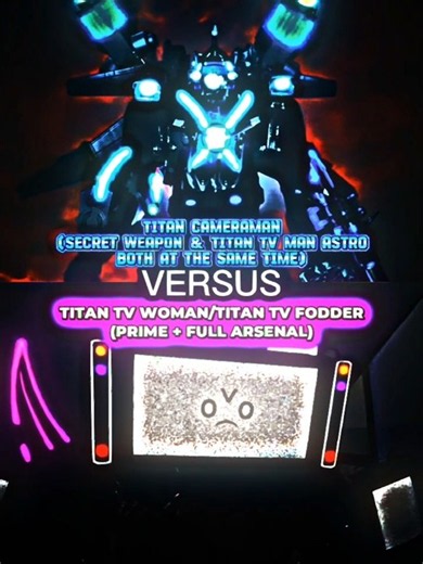 titan cameraman secret weapon & titan tv man vs titan tv woman humiliating titan tv woman PT 54