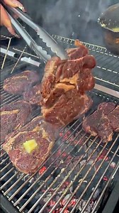 🥩🔥 Charcoal-Grilled Ribeye Steak Feast 🌿🧈