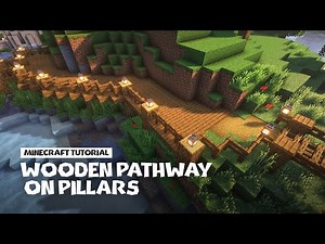 Minecraft: How to Build a Wooden Pathway on Pillars [Tutorial]