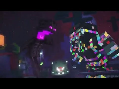 Minecraft Story Mode Giant Enderman vs Prismarine Colossus