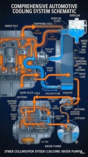 How Engine Coolant Flows Through the Radiator | Car Cooling System Explained#CarCoolingSystem