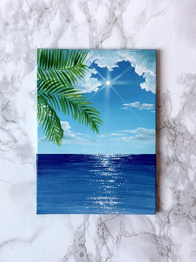 “Held by the Horizon“ 13,5x18 cm 5'×7' - - - - - - - - #paintingtutorial #easyart #paintingideas #howtopaint #canvas