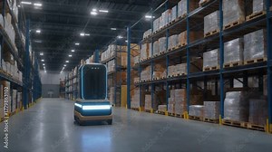 Autonomous Robot Navigating A Warehouse Corridor With Palletized Inventory Under Ambient Lighting