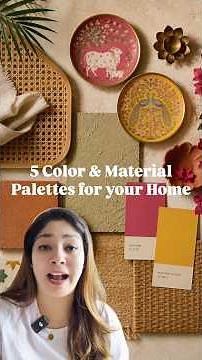5 common material & color palettes for your home! #interiordesign #colors #interiormaterial