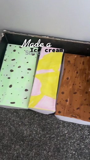 DIY Cardboard Ice Cream Stand Tutorial