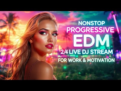 Nonstop Progressive EDM 24/7 🚀 Live DJ Stream for Work & Motivation