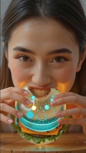 ASMR Burger Eating 🍔✨ | Satisfying AI Close-Up | Crunchy & Juicy Sounds
