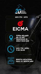3.2K views | Get ready, Milan!  Cardo Systems is headed to EICMA—the biggest motorcycle show of the year! ️ While the event officially opens to the public on the 7th, we’ll be gearing up all week with some incredible surprises at our booth.  Heading to EICMA? Comment below if you’ll be there—we’d love to meet you!  ....Stay tuned, there’s a lot more to come!  #EICMA2024 #CardoSystems #MilanBound #RideConnected | Cardo Systems | Facebook