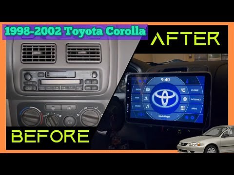 How to install 10” single din adjustable android radio (1998-2002 Toyota Corolla)