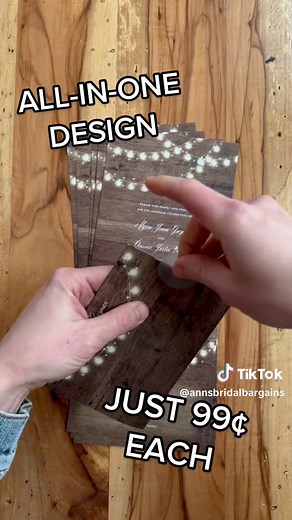 💌 The smartest, most inexpensive wedding invitation you’ll find! The “Rustic Glow” Seal and Send invitation is pure genius and absolutely affordable. 🫶 Just 99¢ each, no matter how many you order. 💰 Invite beautifully, pay less. #annsbridalbargains #weddingbudget #budgetfriendlywedding #weddingbudgettips #weddinginvitation #weddingtiktok #weddingtok #rusticwedding #affordablewedding #weddingbudgets #weddingbudgethack