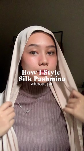 Tutorial: Pashmina Silk Ciput Without Using Pins | Silk Pashmina