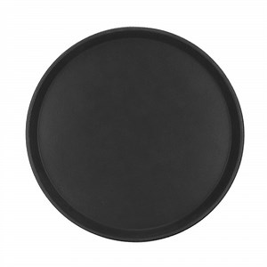 [Hot Item] Food Service Tray Round Fiberglass Non Slip Serving Tray 28cm/11" for Restaurant Bar Cafe