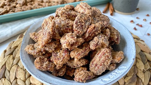 Easy Cinnamon Glazed Pecans Recipe - Mashed