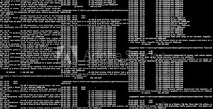 Type codes on the keyboard. Hacker's line on a computer monitor, black and white running lines of a hacker. Blinking monitor in white and letters. Blurry letters Stock Video