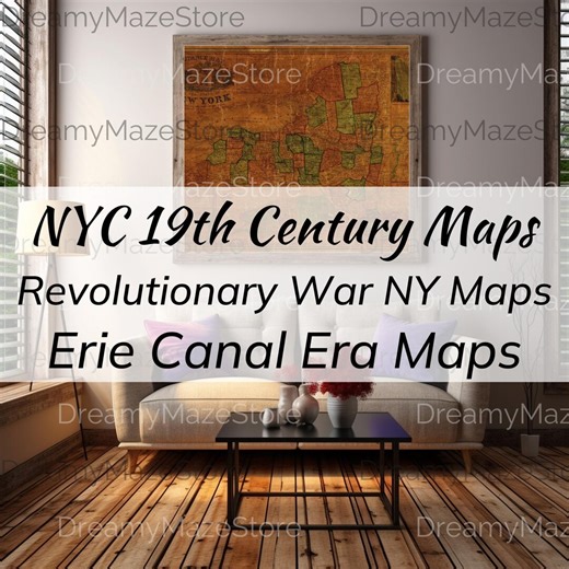 1849 New York State Map 14K Archival Edition, Antique Library of Congress NY Historical Wall Art Digital Download - Etsy