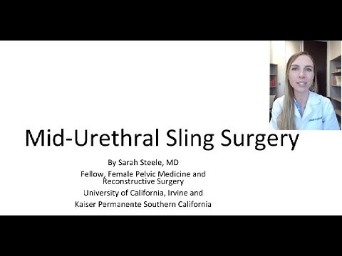 Dr. Sarah Steele's Midurethral Sling Patient Education Video