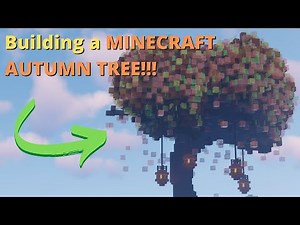 Building a MASSIVE Autumn Tree IN MINECRAFT!!!