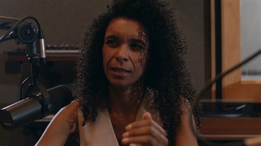 Three young ladies chatting on a podcast - Free Stock Video