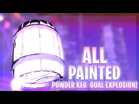 ALL PAINTED POWDER KEG GOAL EXPLOSION! (Rocket League Season 20 Update)
