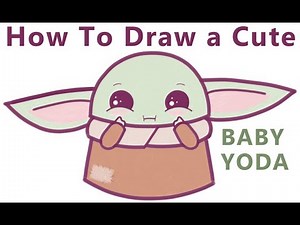 How to Draw Baby Yoda (Cute Cartoon Chibi Kawaii) Easy Step by Step Drawing Tutorial