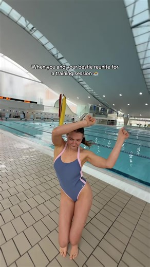 Tag your training bestie 🏊‍♀️ 🩵#swimmingbestfriend #swimmingpool #swimmingthings #swimming #swimmer