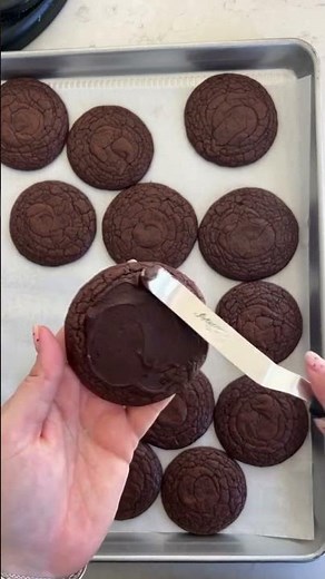 25 Minute Brownie Cookies. Check out the description for the recipe link! #recipe #cookies #brownies