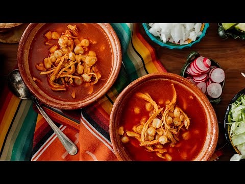 Pozole Rojo (Red Pork and Hominy Stew) | Muy Bueno