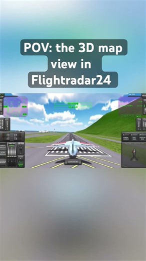 A 3-D map view in flightradar24?#aviation #kidaviation #relatable ￼