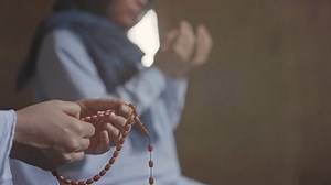 Praying and worshipping in the mosque