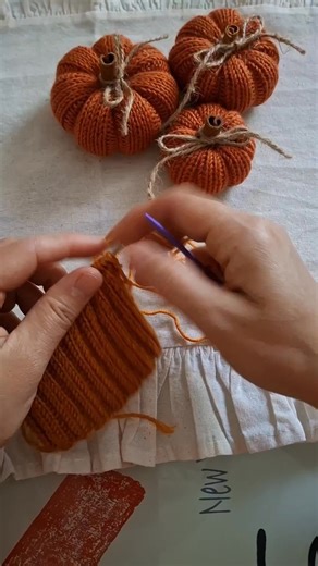 40 ilmek başla 2 ters 3 düz , Arttırma eksiltme yapmadan 24 sıra ör,Devamını videodaki adımları takip ederek uygula✔️ Bal kabağın hazır✔️ Dekor ,iğnelik,hediyelik ne amaçla kullanmak isterseniz🤷‍♀️ #secondhand #kidsclothing #handknit #knitvest | Leyla'nın İlmekleri