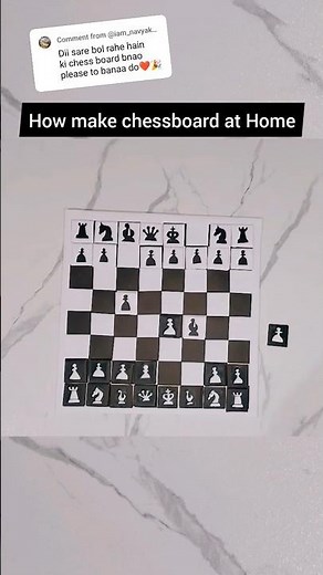 How to make Chess board at Home ♟️/ Handmade Chess board / Chess board from Cardboard /chess set