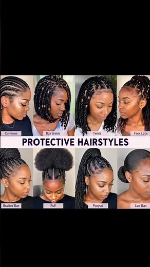 8 PROTECTIVE HAIRSTYLES FOR BLACK WOMEN 2026 #foryou #shorts