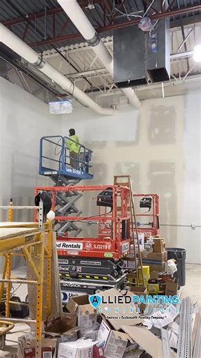 Allied Painting Contractors, LLC on Instagram: "Spray priming drywall with Sherwin-Williams PVA Primer is an efficient way to prepare surfaces for painting. This water-based primer is specifically designed for new drywall, sealing the porous surface to promote uniform paint adhesion and finish. When spraying, use a quality airless sprayer with a 0.015-0.017 tip, applying the primer evenly in thin, overlapping passes to avoid drips or pooling. Ensure proper ventilation and allow the primer to dry