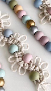60K views · 1.3K reactions |  Make a petal pattern with me  Here I have used our Coloured Wooden Beads and Braided Sash Cord in Natural to create this simple yet elegant pattern. Where will you use this feature? I'm thinking it would look cute in a plant hanger  | Mary Maker Studio | Facebook