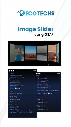 GSAP Image Slider Animation | Smooth & Modern UI