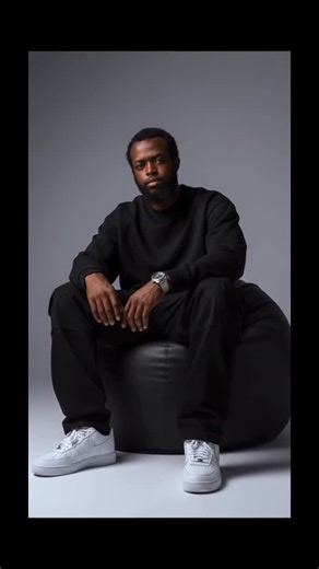 Munonye Joseph on Instagram: "1. Open Google AI Studio 2. Upload your Image 3. Paste Prompt. Hyper-realistic cinematic fashion photoshoot of the uploaded person ( height 5’5”). Seated on a deep black bean bag, he wears bold all-black oversized streetwear: black shirt, black baggy pants, airforce one white, silver watch. Solid grey background. Powerful drip vibes, Adidas campaign editorial look, dramatic studio lighting... 8k resolution quality. Keep the face in the picture 100%"