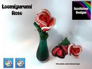 Rainbow Loom Loomigurumi Rose / Flower - crochet with loom bands