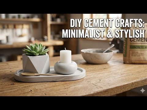 DIY cement crafts: minimalist & stylish