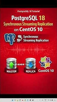 PostgreSQL 18 Synchronous Streaming Replication on CentOS 10 | Step-by-Step HA Setup 🚀 #replication
