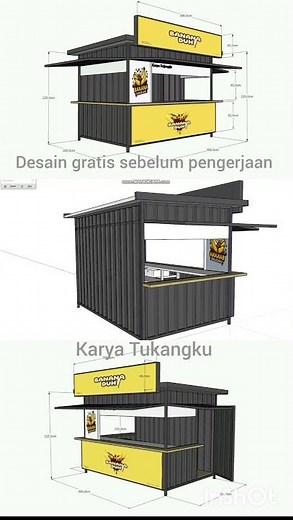 Desain Booth Container 3x2 meter #boothcontainer #inspirasi #kiosalhamdulillah #kuliner
